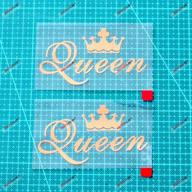 👑 (2) 4&#39;&#39; gold queen crown decal sticker car vinyl - no background, die cut, sda1 логотип