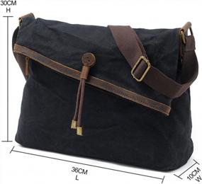 img 3 attached to Vintage Marble Canvas Messenger Bag: A Must-Have Travel Companion For Women!