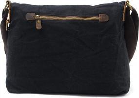 img 2 attached to Vintage Marble Canvas Messenger Bag: A Must-Have Travel Companion For Women!