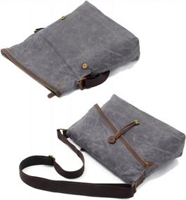 img 1 attached to Vintage Marble Canvas Messenger Bag: A Must-Have Travel Companion For Women!