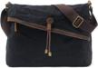vintage marble canvas messenger bag: a must-have travel companion for women! logo