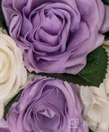 img 1 attached to Realistic And Elegant DIY Wedding Flowers: Get 12Pcs Of DIGIROOT Artificial Silk Rose Flowers In Champagne Color For Home And Party Decorations review by Travis Vasquez