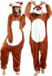 casabaco women's deer costume adult reindeer onesie pajama: comfy and fun sleepwear for christmas logo