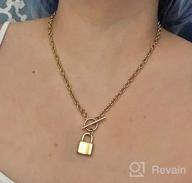 img 1 attached to Stylish Stainless Steel Padlock Pendant Necklace for Women and Teens - Perfect Gift for Jewelry Lovers! review by Kate Moon