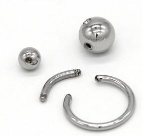 img 3 attached to CrazyPiercing Door Knocker Stainless Steel Reverse Bar Belly Button Ring Piercing Navel Ring 14G 1/2