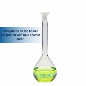 img 1 attached to ISOLAB USA Volumetric Flask Class A Conformity Batch Certified Clear 250 Ml With Blue Scale And NS 14/23 Standard Neck