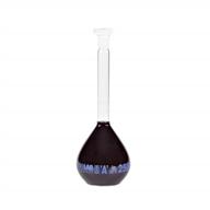 isolab usa volumetric flask class a conformity batch certified clear 250 ml with blue scale and ns 14/23 standard neck logo