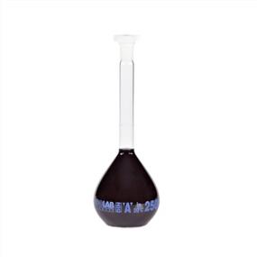 img 4 attached to ISOLAB USA Volumetric Flask Class A Conformity Batch Certified Clear 250 Ml With Blue Scale And NS 14/23 Standard Neck