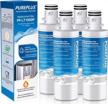 pureplus mdj64844601 replacement for lg lt1000p adq747935, kenmore 9980, lt1000, lt1000pc, adq74793501, adq74793502, lmxs28626s, lmxs30796s, refrigerator water filter, model: rwf4700ab, 4pack logo