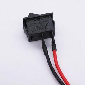 img 1 attached to 10Pcs KCD1-X-F Rocker Switch ON/Off 2Pin Latching Square Toggle SPST Snap With Wires