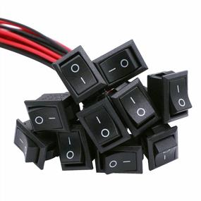 img 4 attached to 10Pcs KCD1-X-F Rocker Switch ON/Off 2Pin Latching Square Toggle SPST Snap With Wires