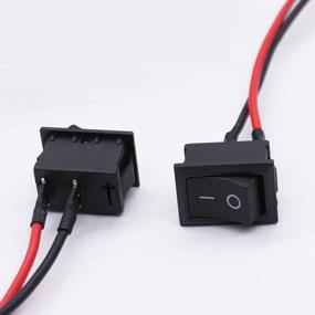 img 3 attached to 10Pcs KCD1-X-F Rocker Switch ON/Off 2Pin Latching Square Toggle SPST Snap With Wires