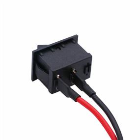 img 2 attached to 10Pcs KCD1-X-F Rocker Switch ON/Off 2Pin Latching Square Toggle SPST Snap With Wires
