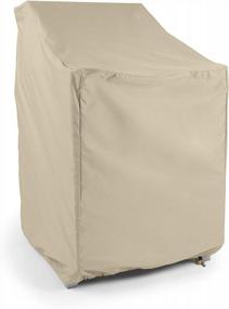 img 4 attached to Protect Your Stacking Chairs From The Elements With The Covermates Outdoor Chair Cover In Water Resistant Polyester - Khaki
