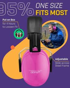 img 2 attached to Protect Your Hearing With Vanderfields Earmuffs - Pink Rose For DIY, Lawn Mowing, Construction And Woodworking