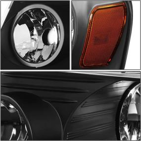 img 1 attached to MOTORING HL OH F15004 BK AM Reflector Headlights Compatible