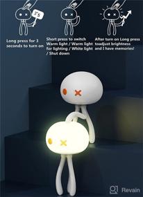 img 1 attached to Kids Night Light │Rechargeable LED Night Light For Baby │ Dimmable Baby Touch Control Lights With Charging 1800MAh │ Lovely Jellyfish Shape (White IR Remote Contol)