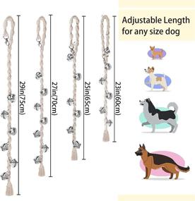 img 2 attached to 🐶 GINIDEAR Dog Doorbells for Potty Training - Handmade Hanging Dog Bell for Door Knob - Puppies Ring to Go Outside - Macrame Dog Doorbell Gift