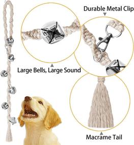 img 1 attached to 🐶 GINIDEAR Dog Doorbells for Potty Training - Handmade Hanging Dog Bell for Door Knob - Puppies Ring to Go Outside - Macrame Dog Doorbell Gift