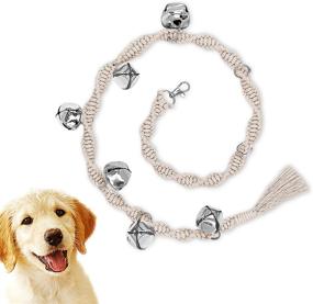 img 4 attached to 🐶 GINIDEAR Dog Doorbells for Potty Training - Handmade Hanging Dog Bell for Door Knob - Puppies Ring to Go Outside - Macrame Dog Doorbell Gift