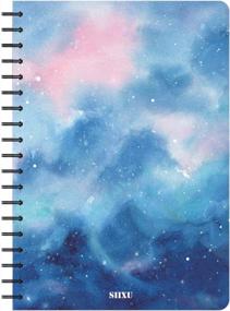 img 4 attached to Capture Your Dreams With SIIXU Star Rover Journal | Colorful Spiral Notebook For Ideas, Meetings & Memories | Lined Pages With Beautiful Light Blue Design | 136 Pages | Large Size & Lay Flat