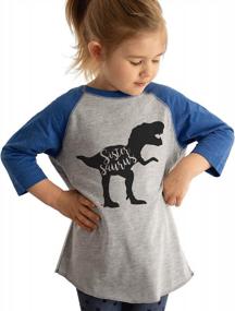 img 3 attached to 🦖 Adorable Girls Dinosaur Sistersaurus Sister Dino Tee by 7 ate 9 Apparel