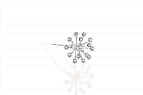 img 2 attached to Sparkling Set Of 6 Starburst Bridal Wedding Hair Pins - Clear Crystals And Shimmering Silver Plating (H112) For Enhanced Visibility