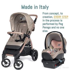 img 3 attached to 👶 Peg Perego Booklet 50 Travel System - Booklet 50 Stroller & Primo Viaggio 4-35 Car Seat - Made in Italy - Mon Amour (Beige & Pink)