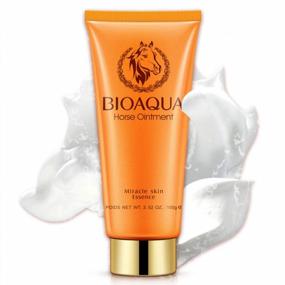 img 4 attached to BIOAQUA Horse Oil Ointment Skin Care Essence Cleansing Foam Rejuvenation Nourishing Mild 100G