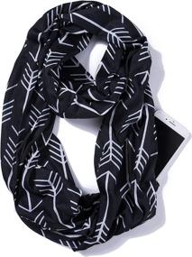 img 4 attached to Elzama Infinity Jersey Printed Patterns Women's Accessories in Scarves & Wraps