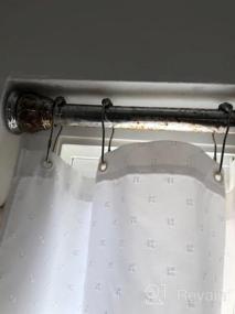 img 5 attached to Non-Slip Stainless Steel Shower Curtain Rod Tension By FEELSO - Rust-Free And Adjustable 40-75 Inch Spring Rod With Bonus No Drill Holders For Bathroom