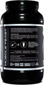 img 2 attached to 💪 Muscle Feast Unflavored Grass Fed Whey Protein - 100% Natural, Hormone Free, Rapid Absorption, Premium European Whey Isolate, Concentrate, and Hydrolyzed Protein Blend - 20g Protein, 100 Calories, 2lb (36 Servings)