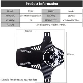 img 1 attached to ENLEE MTB Mud Guards: 2 Piece Front And Rear Bicycle Fenders For 26", 27.5", 29", Plus Size, And Fat Wheel Sizes Compatible