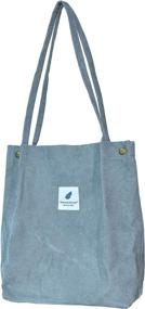 img 3 attached to Wisexplorer Corduroy Washable Ecofriendly Shopping Women's Handbags & Wallets in Totes