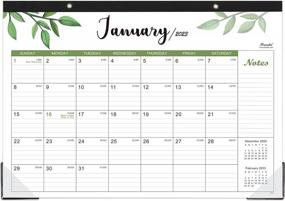 img 4 attached to Организуйте свой год с помощью нашего настольного календаря на 2023 год — большой размер 17 x 11,5 дюймов, отрывные страницы, линейки и крючки для подвешивания!