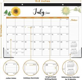 img 1 attached to Organize Your Year With Our 2023 Desk Calendar - Large 17" X 11.5" Size, Tear-Off Pages, Ruled Blocks, And Hanging Hooks!