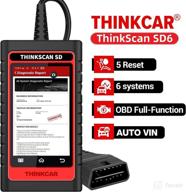 🛠️ thinkcar sd6 scan tool: advanced car diagnostic scanner with reset functions & autovin | obd2, abs, srs, bcm, ic | wifi enabled | free lifetime updates logo