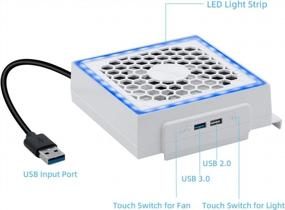 img 2 attached to Улучшите свои игровые возможности с охлаждающим вентилятором Mcbazel'S RGB LED Display для Xbox Series S