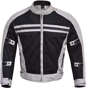 img 4 attached to WICKED STOCK Men's CE Certified Breathable Mesh Motorcycle Riding Jacket with Protective Padded Armor