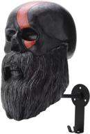 bmtick viking skull motorcycle helmet rack: wall-mounted coat, key hooks - adult sized skull design логотип