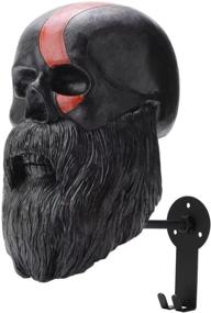 img 3 attached to BMTick Viking Skull Motorcycle Helmet Rack: Wall-Mounted Coat, Key Hooks - Adult Sized Skull Design