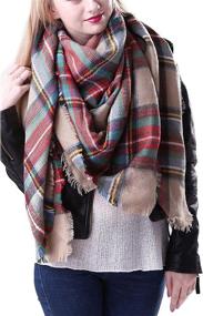 img 3 attached to Yanekop Womens Oversized Blanket Fashion Women's Accessories : Scarves & Wraps