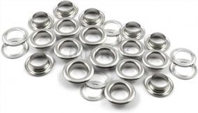 img 4 attached to CRAFTMEMORE 1/4" (7MM) Hole Size Metal Grommets Eyelets With Washers For Bead Cores, Clothes, Leather, Canvas (720 Sets, Silver)