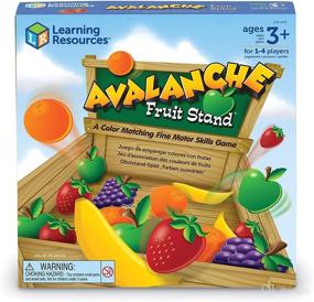 img 1 attached to 🍎 Learning Resources Avalanche Fruit Stand - 42 Pieces, Toddler Learning Toys, Ages 3+, Fine Motor/Grip Game, Color Matching Skills Development, Preschool Educational Toys