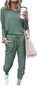 img 4 attached to Trendy Women'S 2023 Fall Two Piece Sweatsuit Set By PRETTYGARDEN - Stylish And Comfortable Crewneck Pullover Tops And Long Pants Tracksuit For Any Occasion