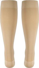 img 3 attached to NuVein Medical Compression Stockings, 20-30 MmHg Support For Women & Men, Knee Length, Closed Toe, Beige, X-Large