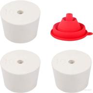 3 pack drilled rubber stopper 10 logo