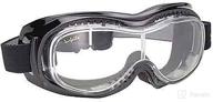 🕶 pacific coast airfoil black goggles – anti fog clear polycarbonate lens – one size logo