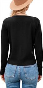 img 2 attached to LANISEN Women'S Lightweight Knit Cardigan With Button Down Front And Classic Crew Neck Design