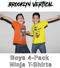 img 1 attached to BROOKLYN VERTICAL 4 Pack Sleeve T Shirt Boys' Clothing : Tops, Tees & Shirts